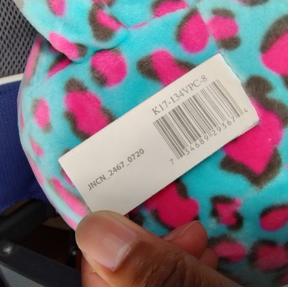 Squishmallow Leopard/Cheetah Plush Chelsea Heat Stuffed Animal 8" Blue & Pink - Picture 11 of 13